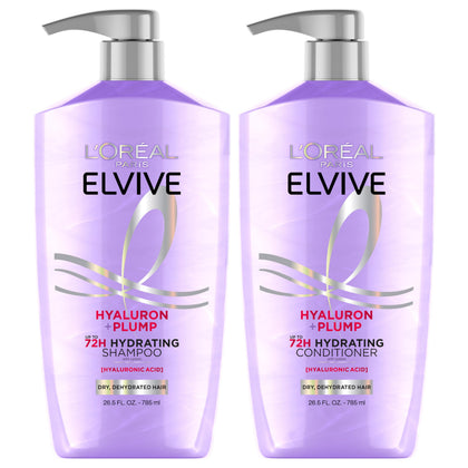L'Oreal Paris Elvive duo front packaging showing hydration benefits