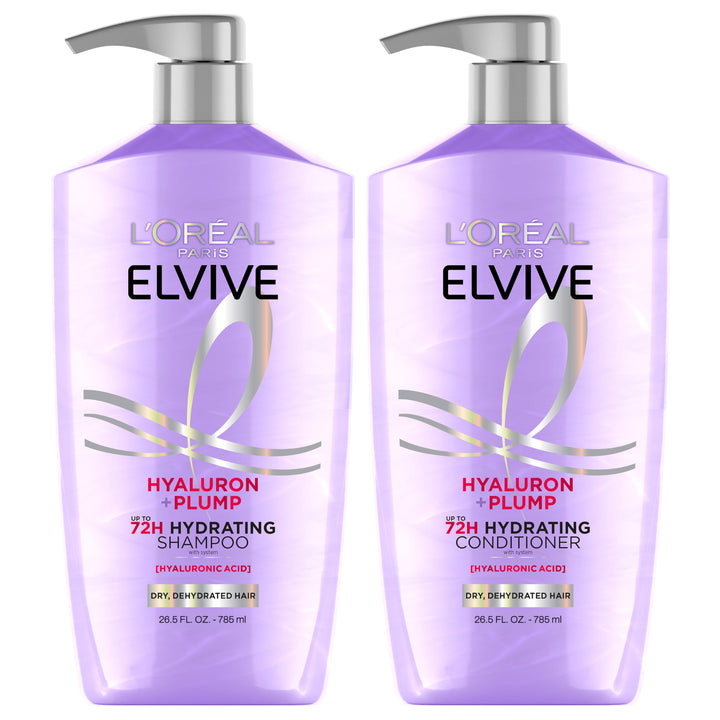 L'Oreal Paris Elvive duo front packaging showing hydration benefits
