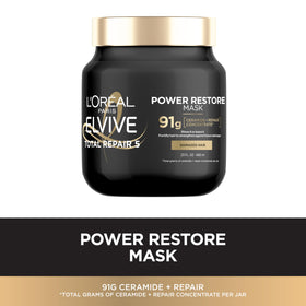 L'Oreal Paris Elvive open jar texture highlighting fast-absorbing cream