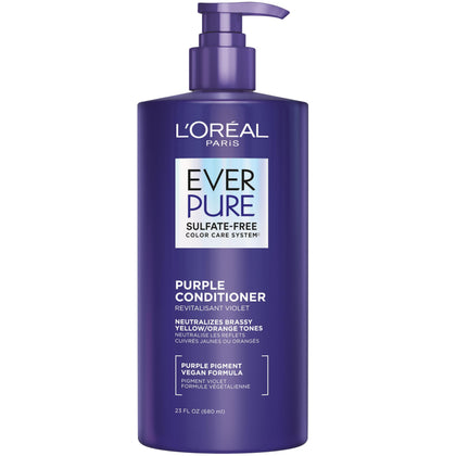 L'Oreal Paris EverPure front packaging showing 23 fl oz bottle and product name benefit