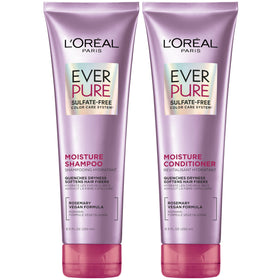 L'Oreal Paris front packaging showing moisture shampoo and conditioner, promising hydration