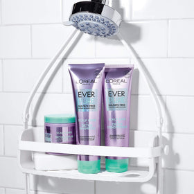 L'Oreal EverPure next to a ruler showing 8 ounce size for scale