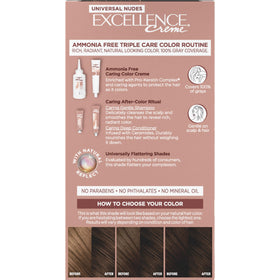 L'Oreal Paris styled hair result demonstrating natural-looking dark brown color