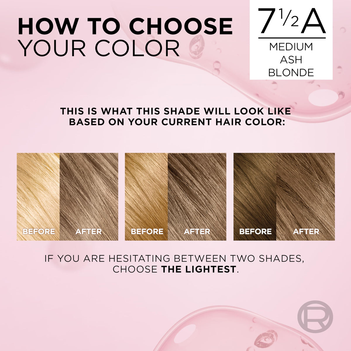 L'Oreal Paris after-color result back view showing even ash blonde coverage