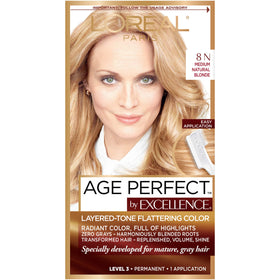 L'Oreal Paris box front packaging showing shade 8N and benefits