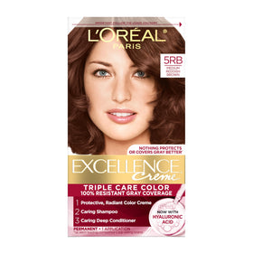 L'Oreal Paris front packaging showing shade 5RB and kit benefits