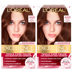L'Oreal Paris front packaging showing the Excellence Crème kit and color name