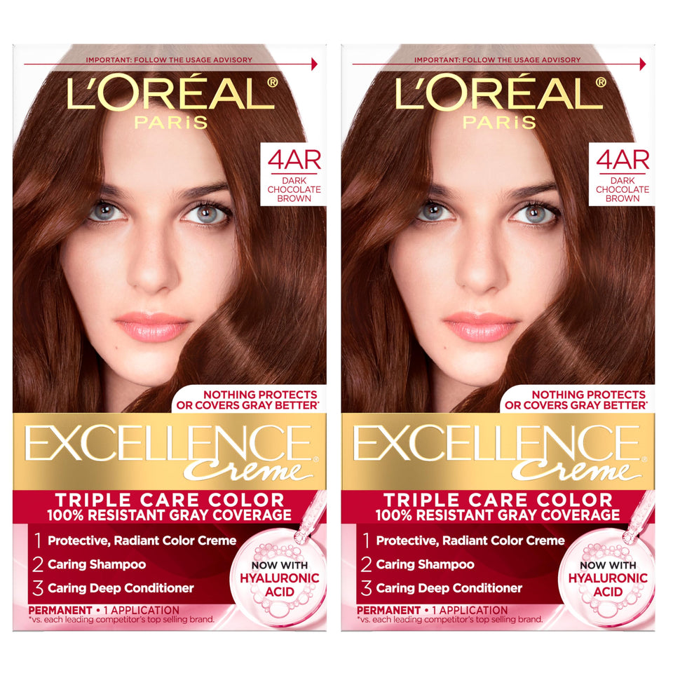 L'Oreal Paris front packaging showing the Excellence Crème kit and color name