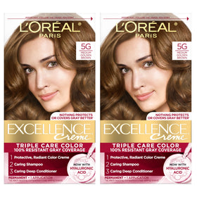 L'Oreal Paris front packaging showing kit and shade, clear product benefit