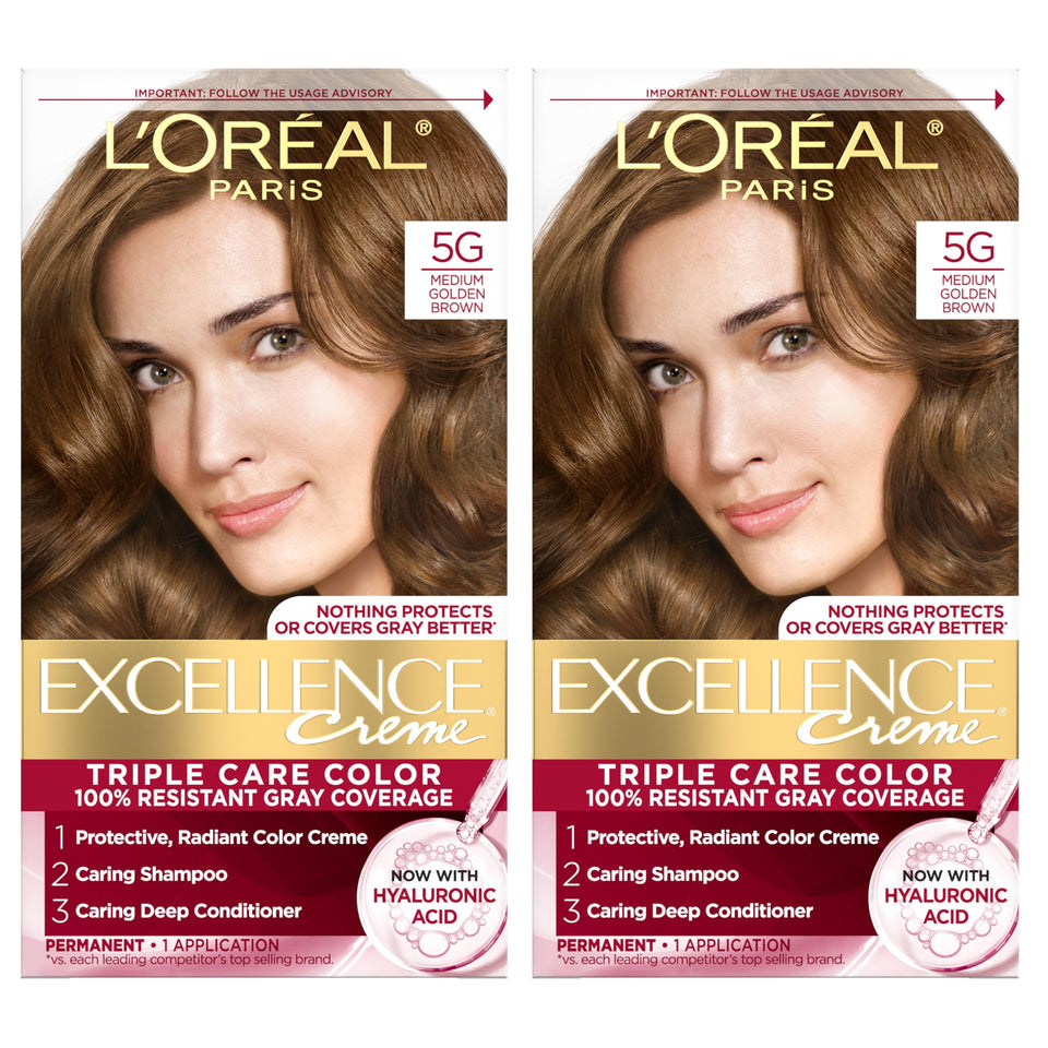 L'Oreal Paris front packaging showing kit and shade, clear product benefit
