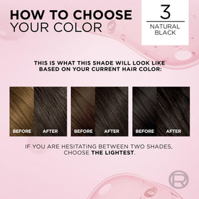 L'Oreal Paris all kit components laid out for complete coloring routine