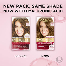 L'Oreal Paris styled hair finish highlighting shine and warmth