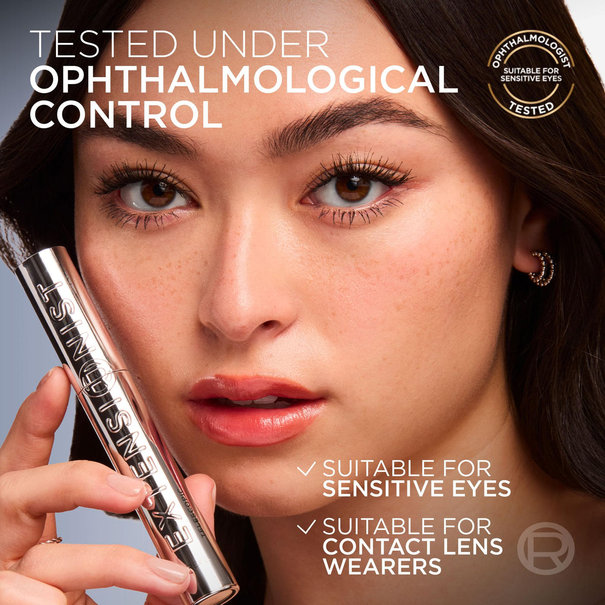 L'Oreal Extensionist next to ruler showing claimed lift measurement