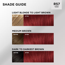 L'Oreal Feria hair texture closeup showing glossy, reflective finish benefit