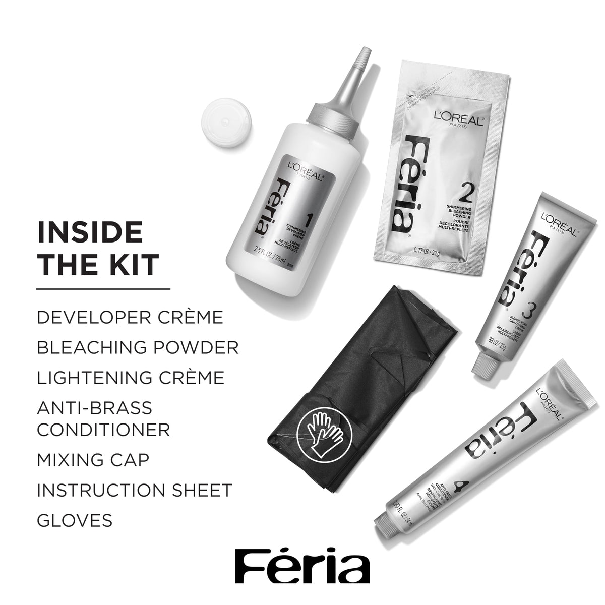 L'Oreal Paris Feria application brush in hand for precise at-home color application