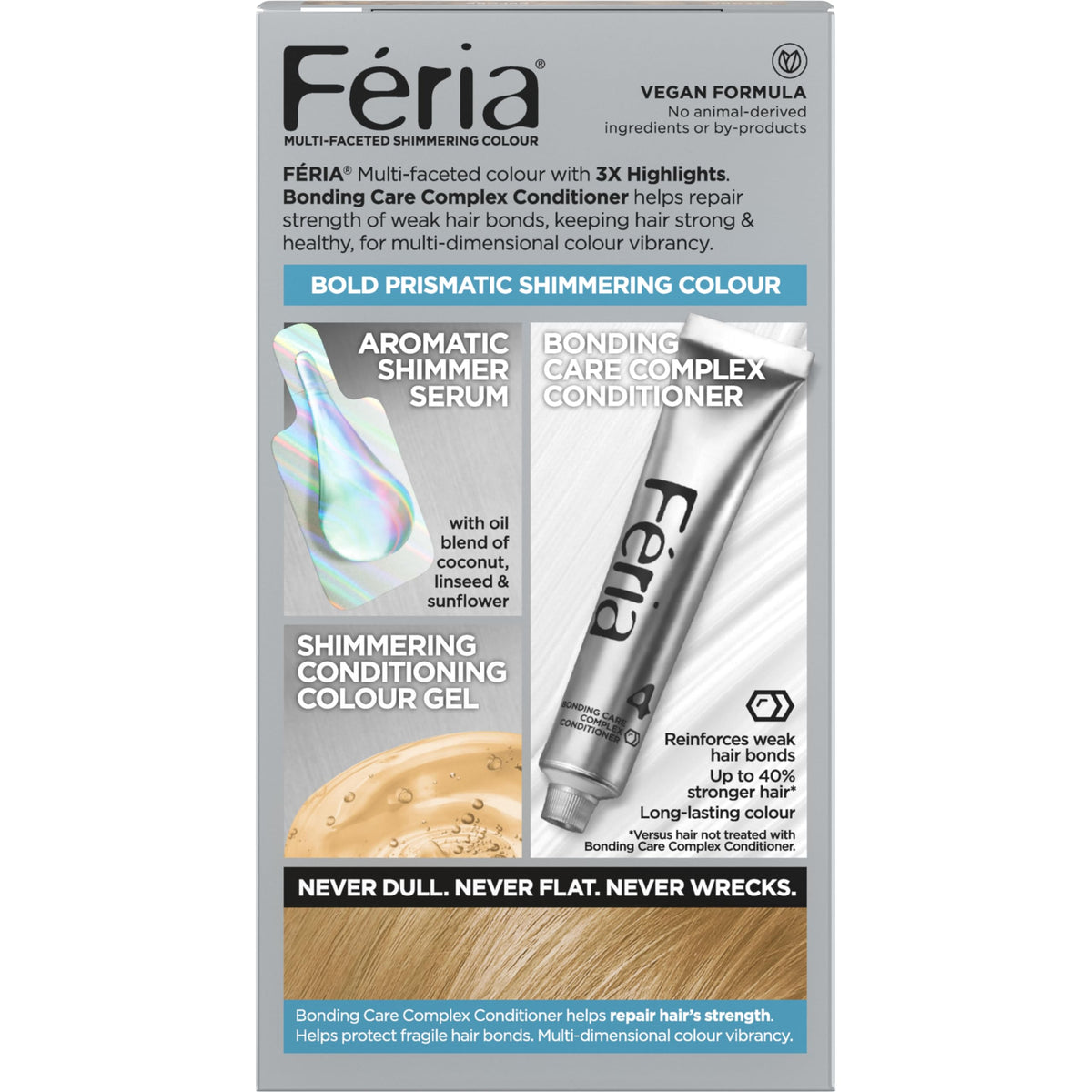 L'Oreal Feria before and after hair transformation showing shimmer