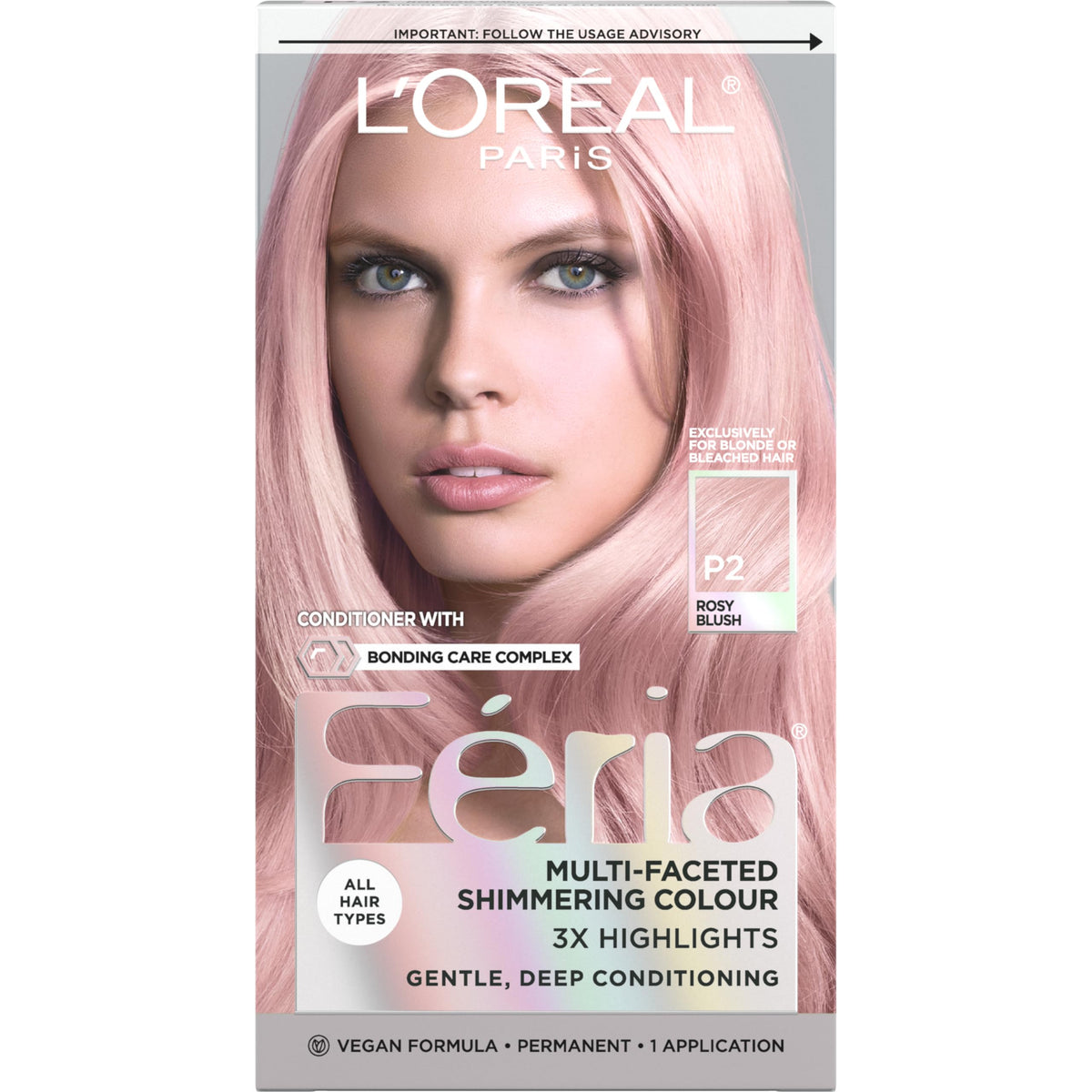 L'Oreal Paris front packaging showcasing rosy blush shade and kit benefits