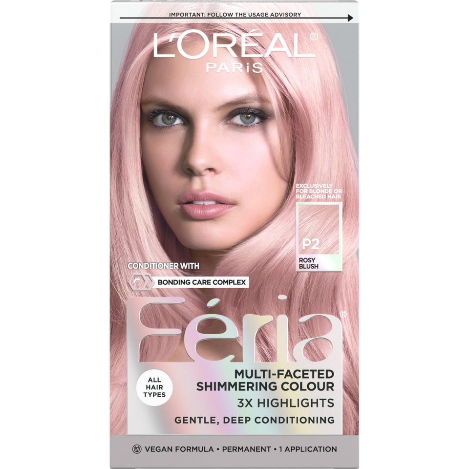 L'Oreal Paris front packaging showcasing rosy blush shade and kit benefits