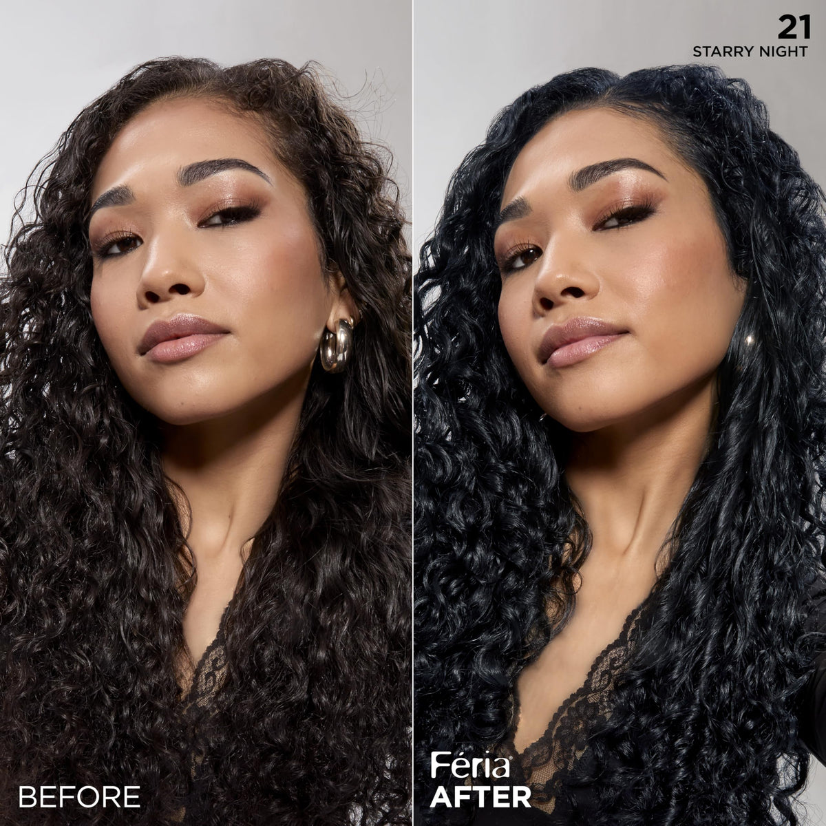 L'Oreal Feria application in hand demonstrating easy at-home use