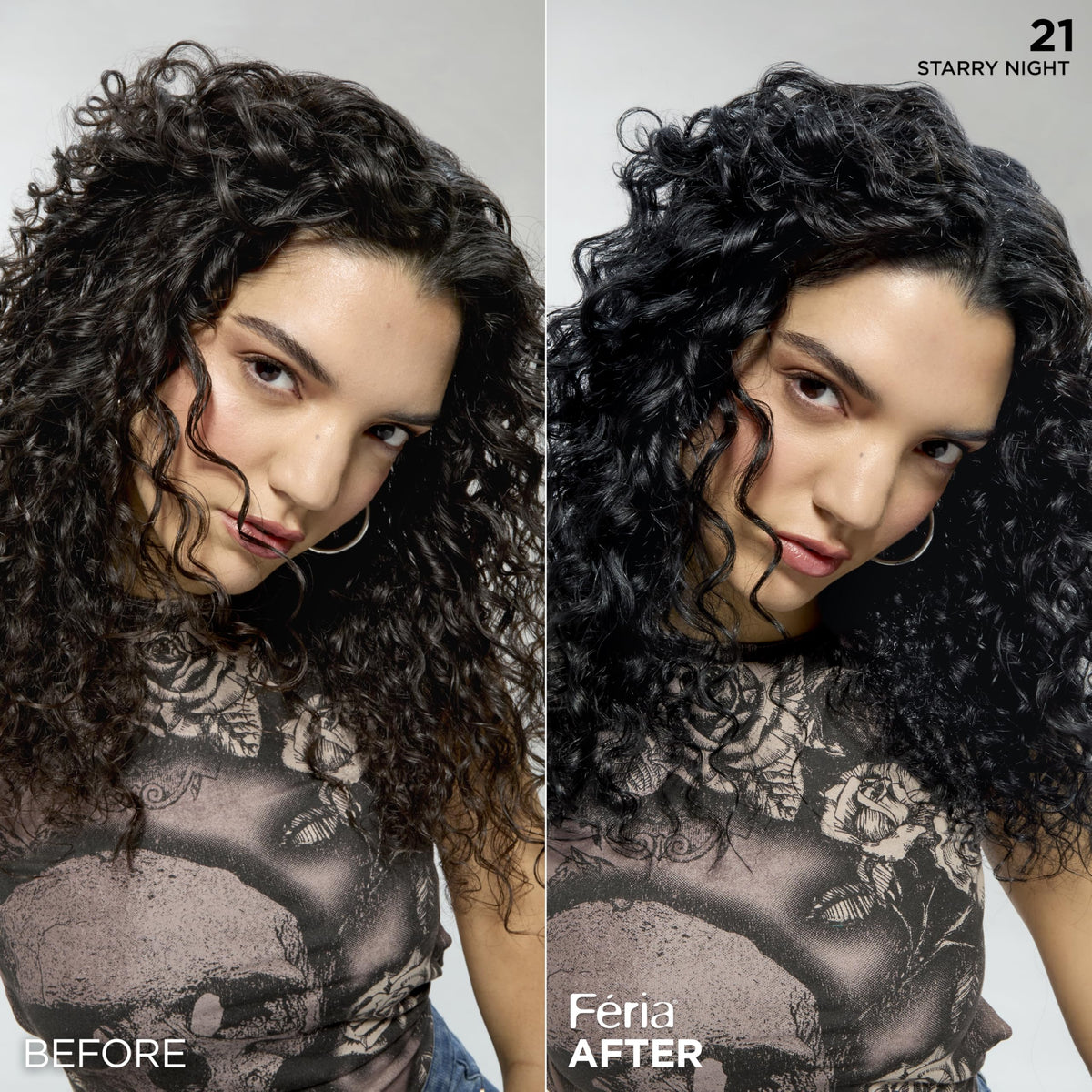 L'Oreal Feria kit contents with developer, colorant, and conditioner