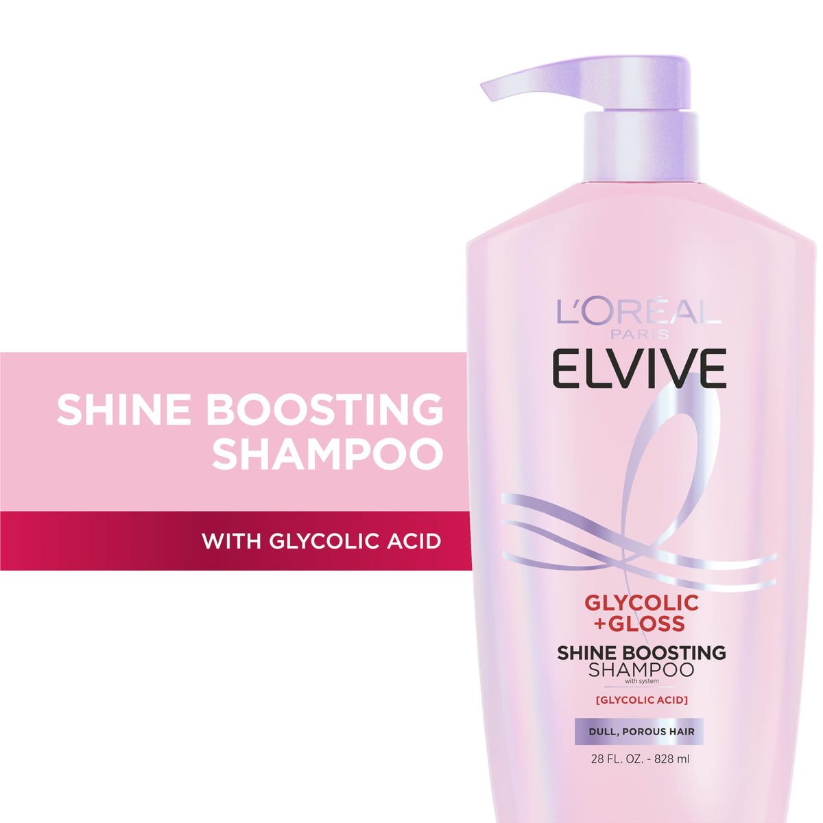 L'Oreal Paris close-up pump dispensing shampoo for easy application and control