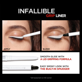 L'Oreal Paris Infallible Grip applied to inner corner to brighten and open eyes