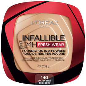 L'Oreal Paris compact front view showing slim design and shade label