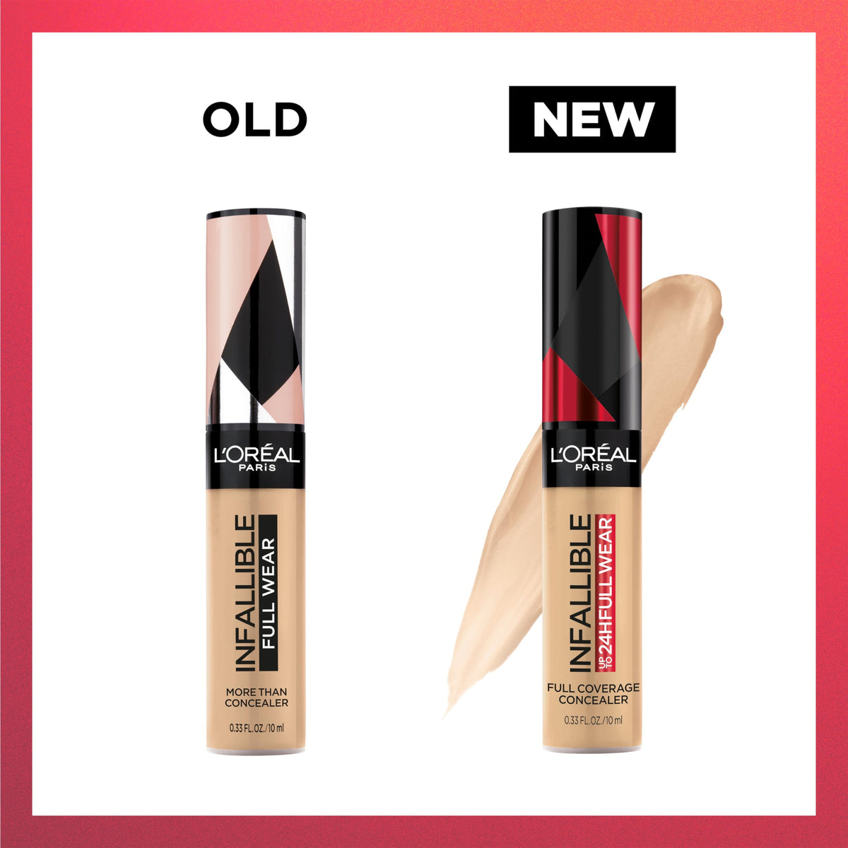 L'Oreal Paris concealer held in hand to show compact size and travel convenience