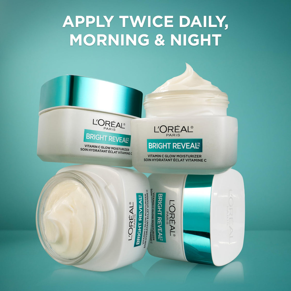 L'Oreal Paris moisturizer on bathroom counter in lifestyle scene suggesting daily routine