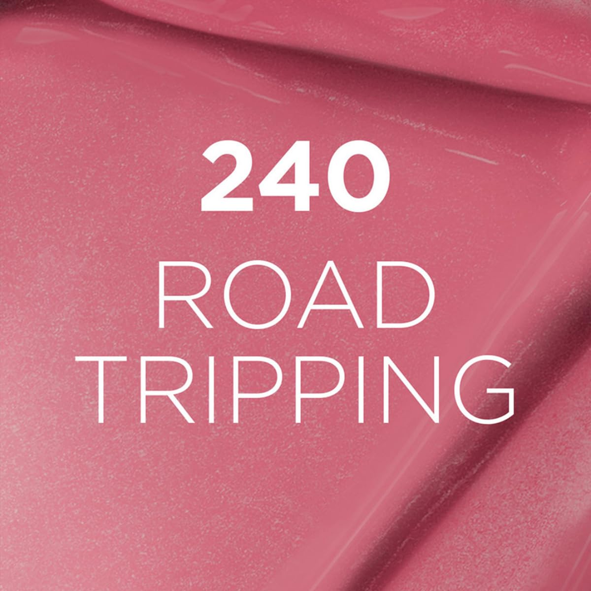 L'Oreal Paris lifestyle lip swatch of Road Tripping 240 illustrating comfortable, long-lasting color