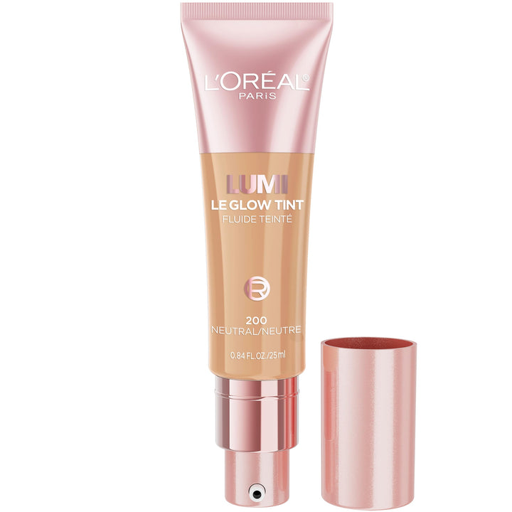 L'Oreal Paris front packaging showing product and branding, highlights glow benefit