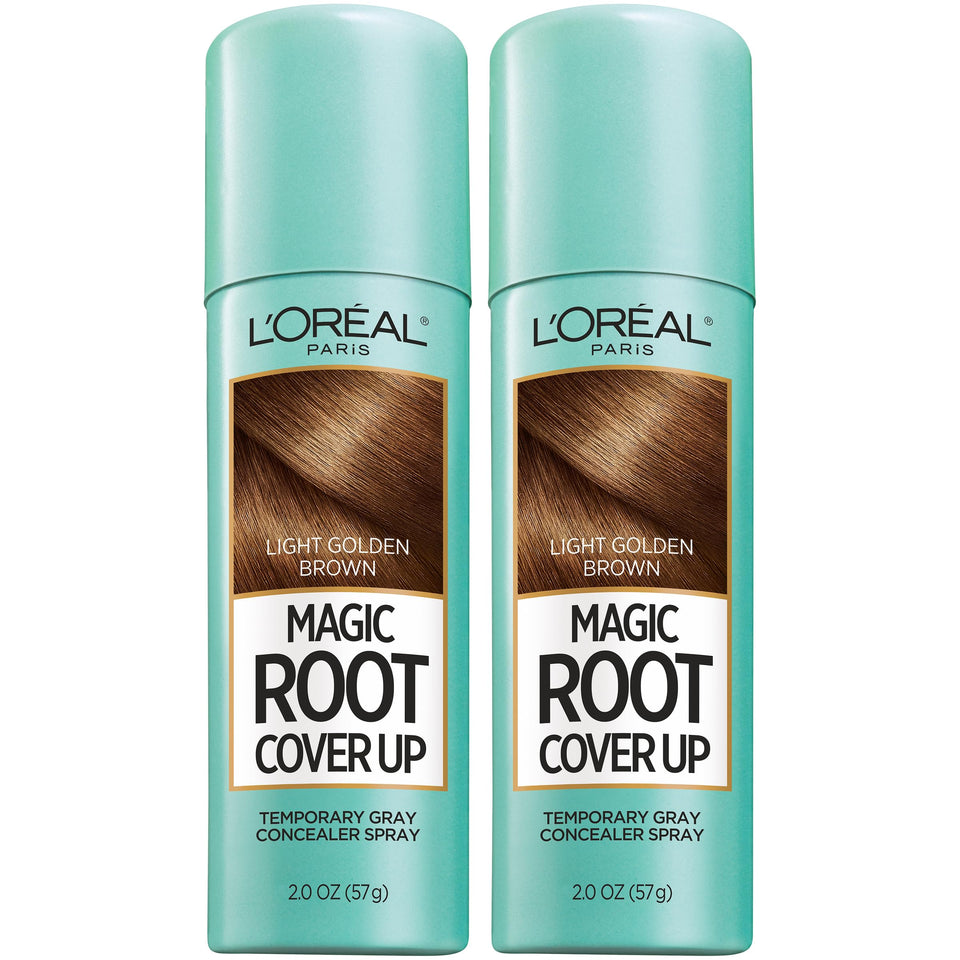 L'Oreal Paris front packaging showing Light Golden Brown shade and quick benefits