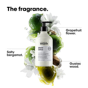 L'Oréal Professionnel Paris shampoo next to Metal Detox mask for combined protection