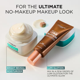 L'Oreal Paris label close-up showing ingredient claims and dermatologist validation