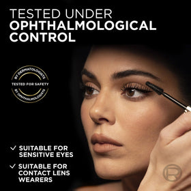 L'Oreal Paris open tube with visible wand demonstrating brush reach