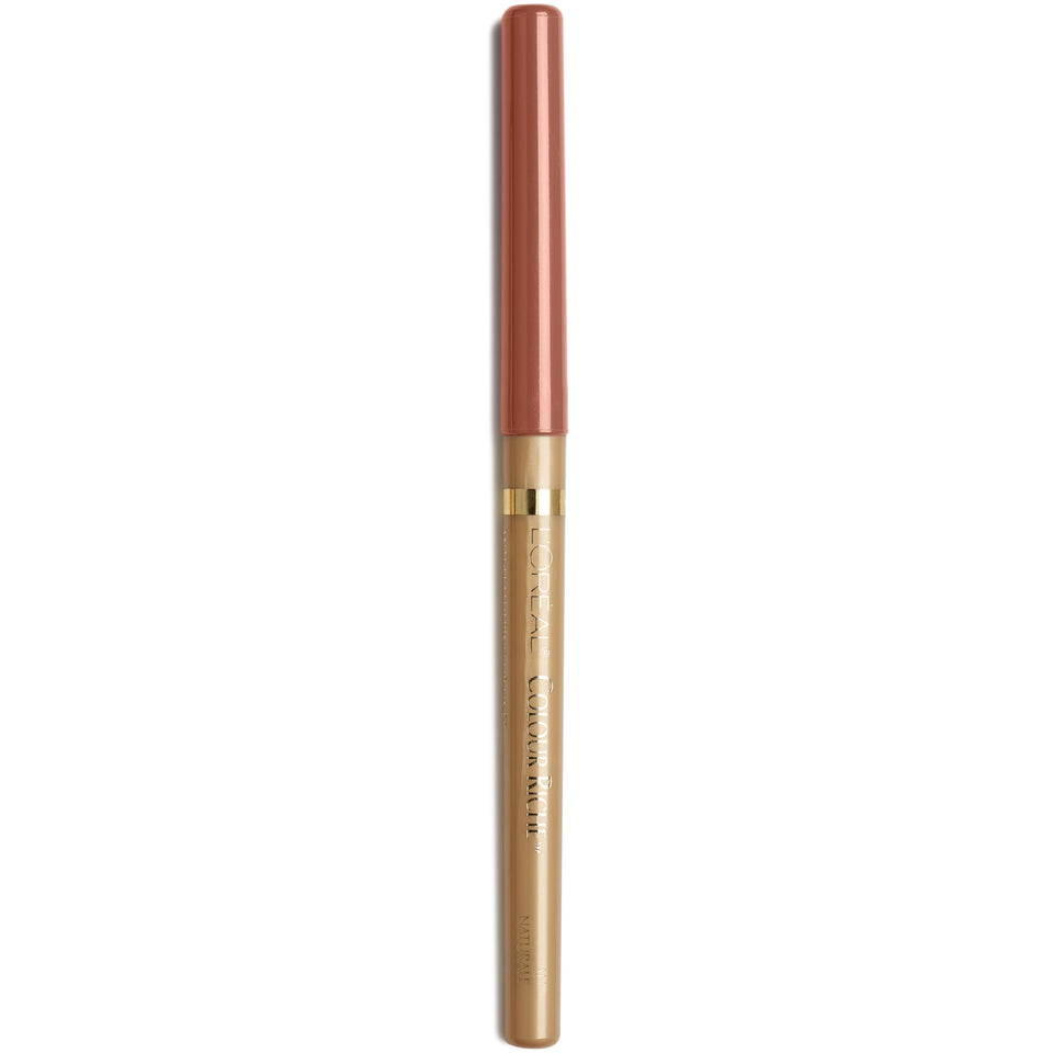 L'Oreal Paris front view of the 780 Au Naturale lip liner showing sleek packaging and shade