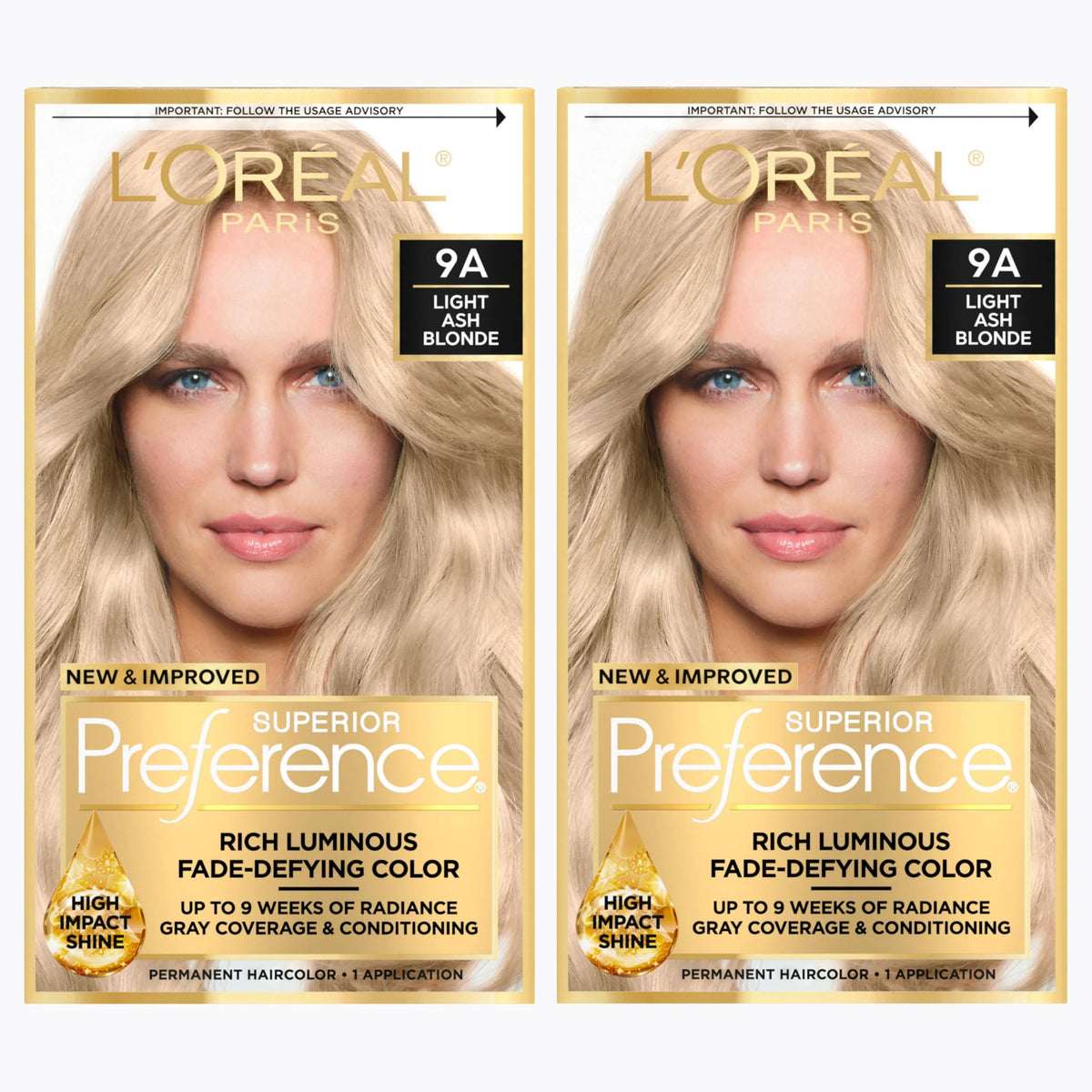 L'Oreal Paris 9A front packaging showing shade and benefits