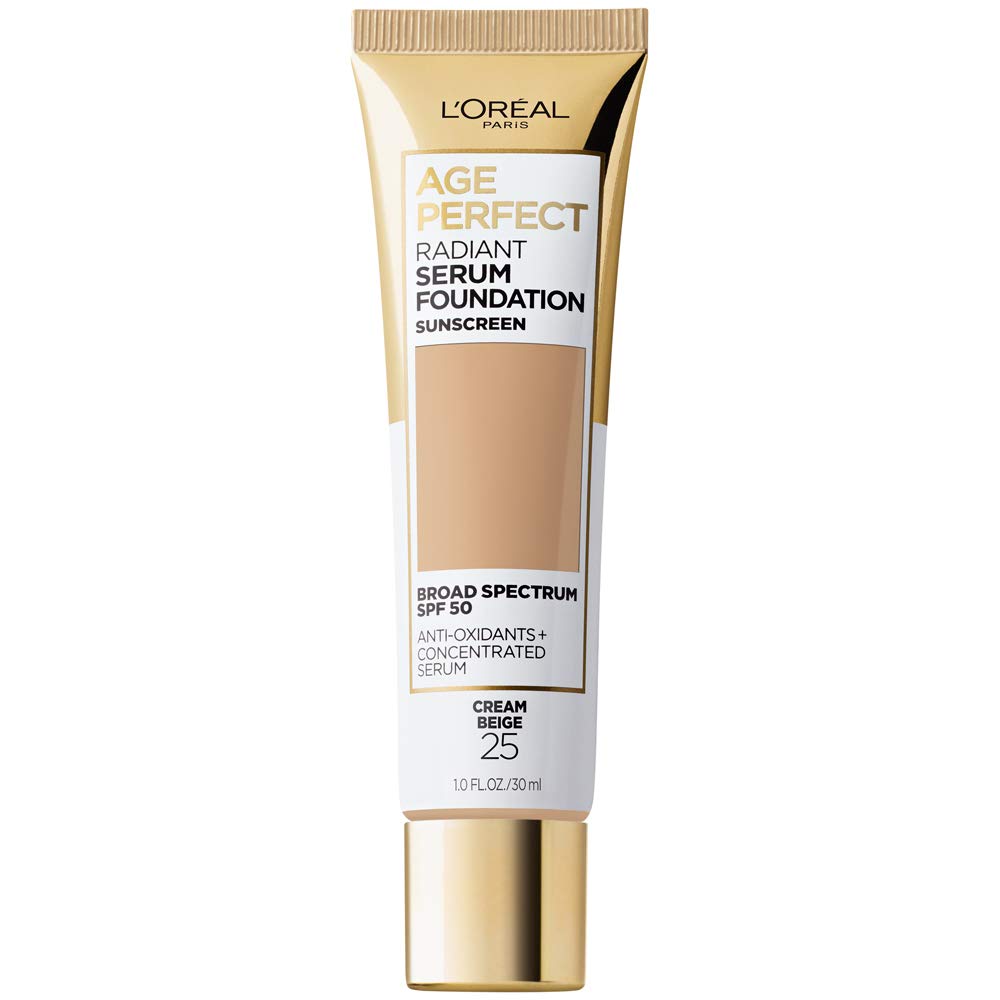 L'Oreal Paris front packaging showing foundation bottle and shade, easy identification benefit