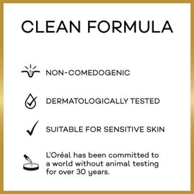 L'Oreal Paris packaging label highlighting SPF 50 protection