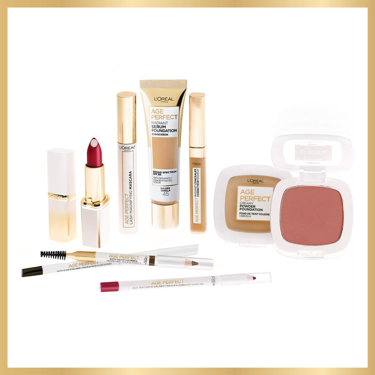 L'Oreal Paris primer on bathroom vanity lifestyle scene showing daily routine ease benefit