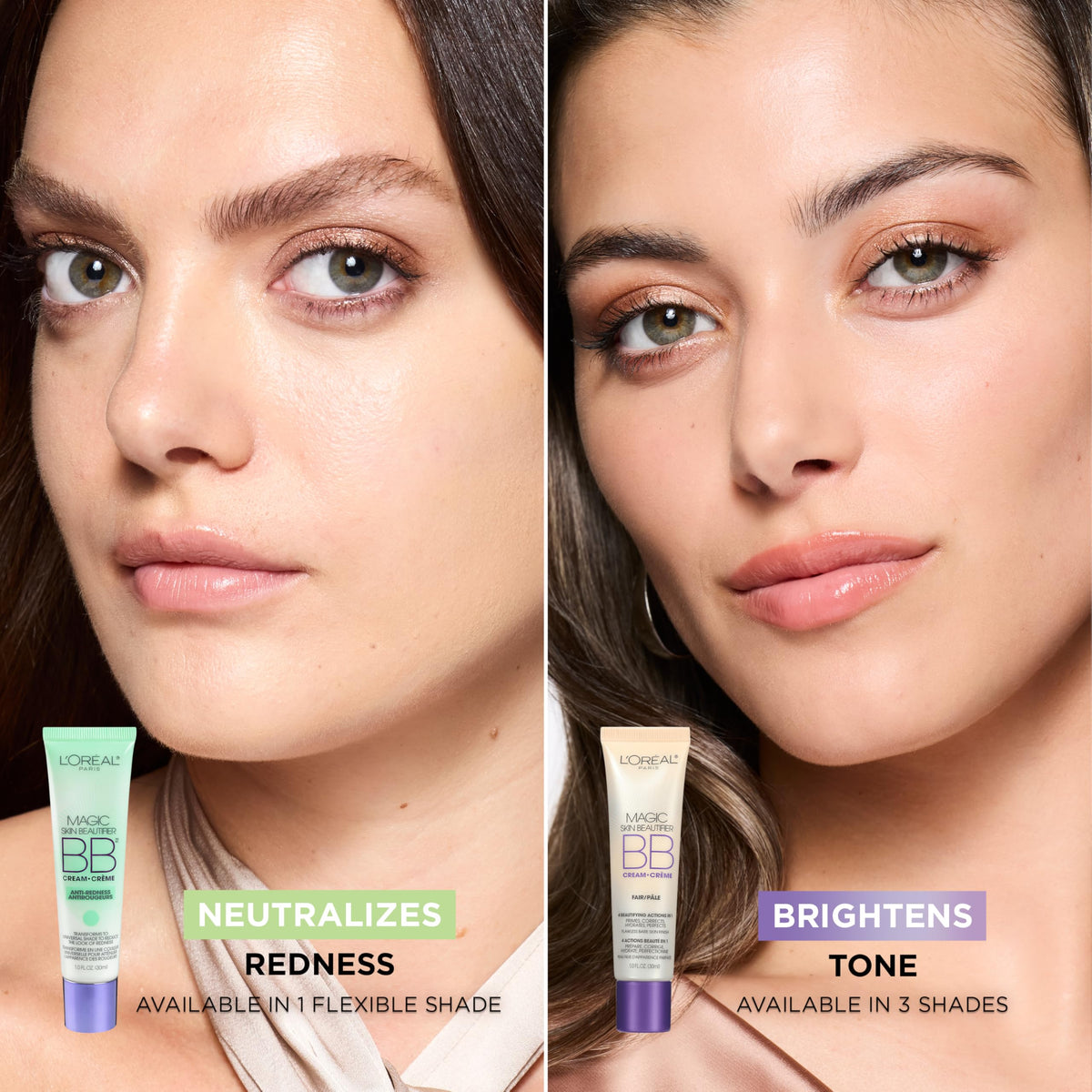 L'Oreal Paris application on fingertips demonstrating easy blending and natural finish