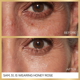 L'Oreal Paris application by fingertips demonstrating blendability and natural finish benefit