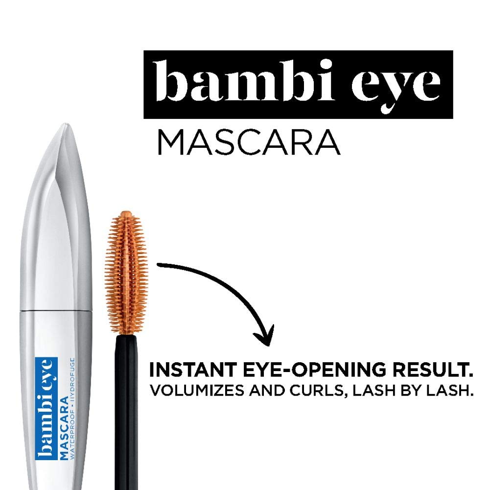 L'Oreal Paris before and after lashes demonstrating lift and wide-eyed definition