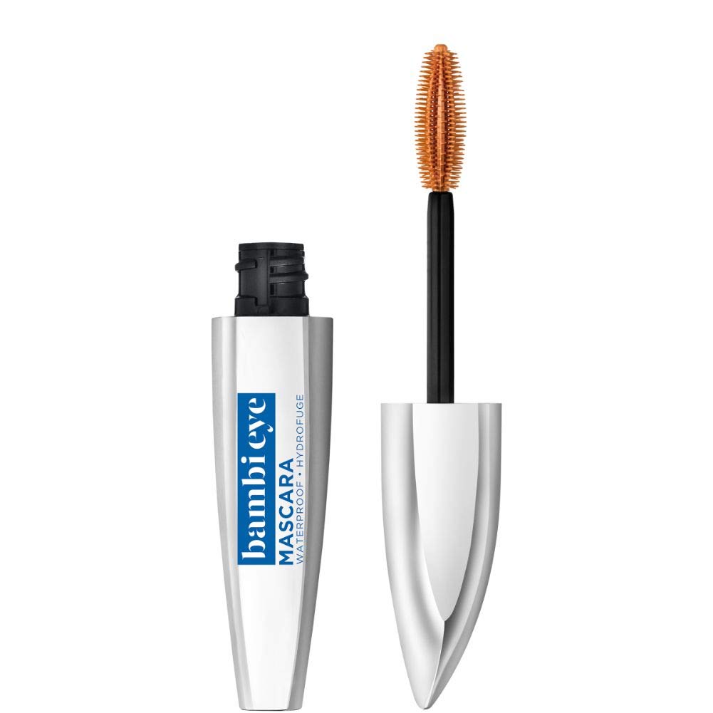L'Oreal Paris front packaging of Bambi Eye mascara showing compact tube and black finish