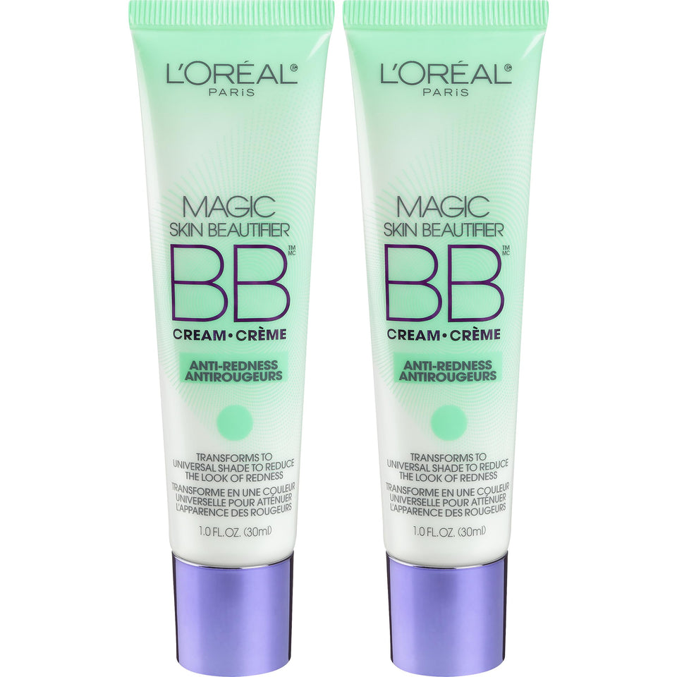L'Oreal Paris front packaging showing dual 1 fl oz tubes and label benefits