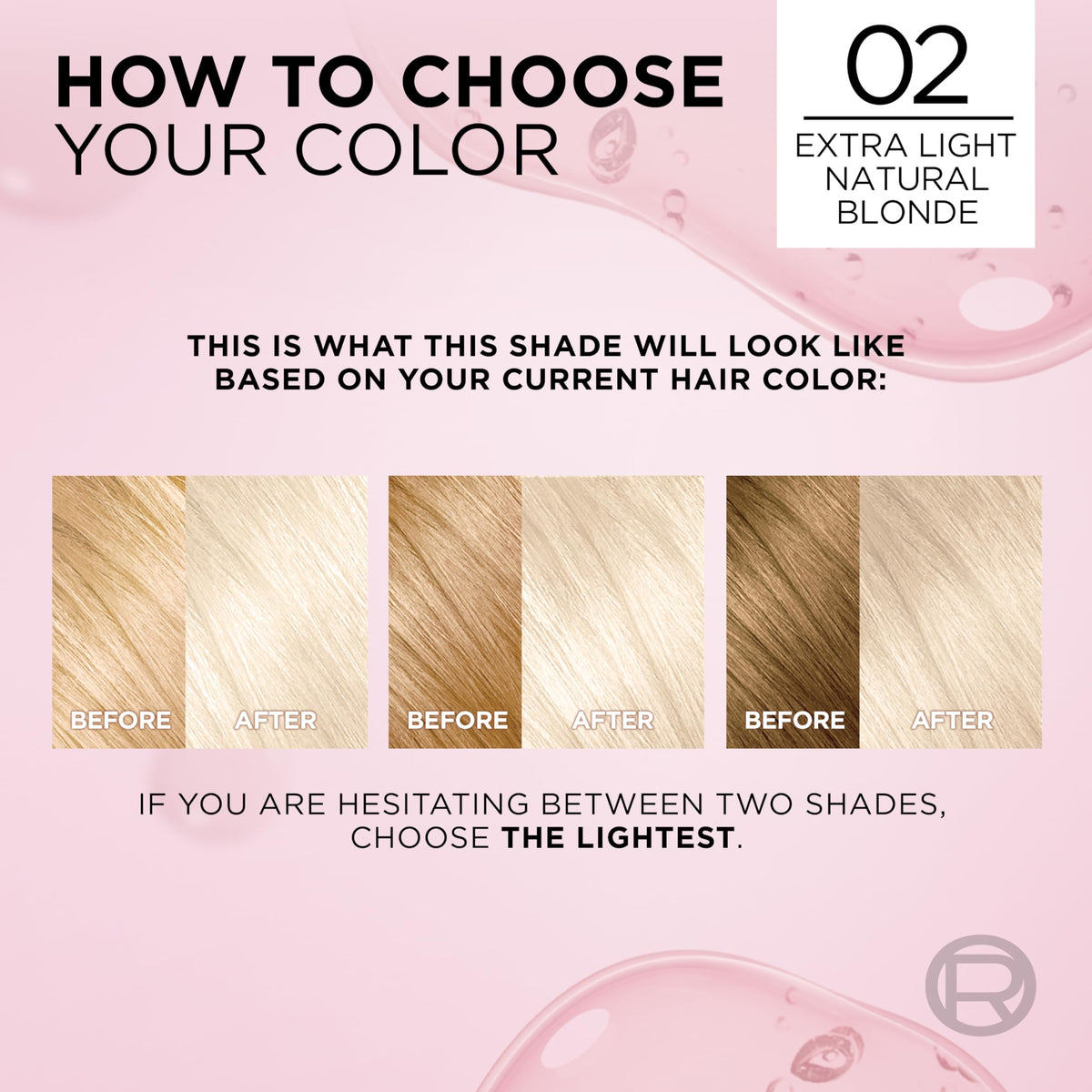 L'Oreal Paris before and after hair showing improved gray coverage