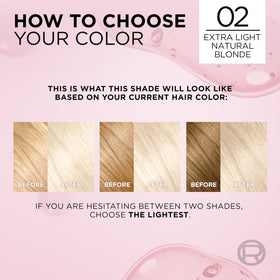 L'Oreal Paris before and after hair showing improved gray coverage