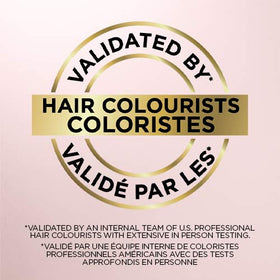 L'Oreal Paris before and after Honey Blonde showing reduced brassiness and shine