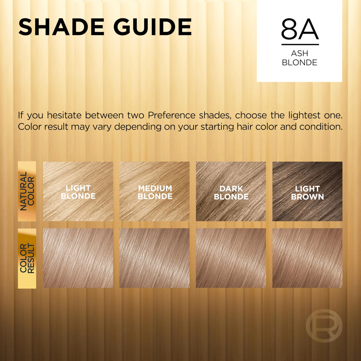 L'Oreal Paris before and after comparison showing improved color vibrancy