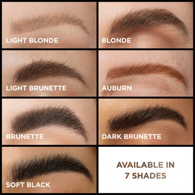 L'Oreal Paris comparison before and after, visible thicker and more defined brows